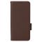  iPhone 15 Plus Fodral Litchi Textur Med Snodd Brun