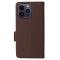  iPhone 15 Plus Fodral Litchi Textur Med Snodd Brun