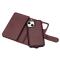  iPhone 15 Plus 9-korts 2in1 Magnet/Fodral Brun