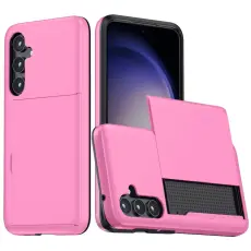  Samsung Galaxy A55 5G Skal Hybrid Med Kortfack Rosa