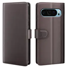  Google Pixel 9/9 Pro Fodral Premium &Auml;kta L&auml;der Brun
