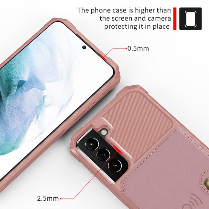 Bild 5,  Samsung Galaxy S22 Plus Skal Med Magnetisk Plånbok Roséguld