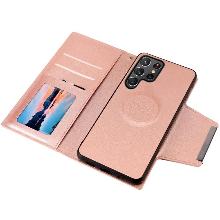 Bild 3,  Samsung Galaxy S23 Ultra 2in1 Magnet Fodral Roséguld