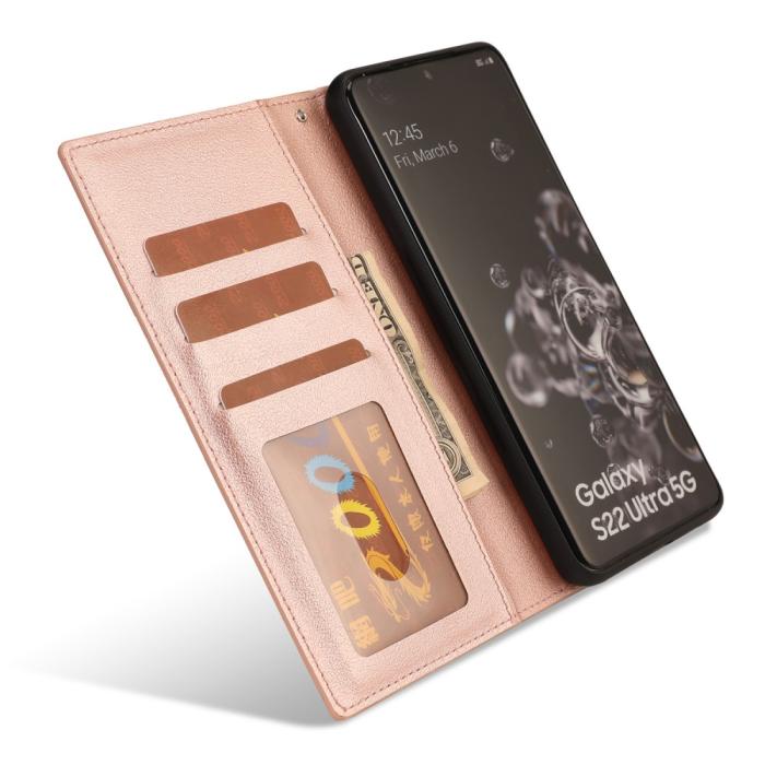 Bild 4,  Samsung Galaxy S23 Ultra 2in1 Magnet Fodral Roséguld
