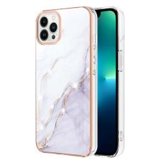  iPhone 15 Pro Skal Marmor TPU Vit