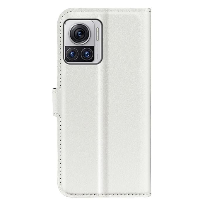 Bild 6,  Motorola Edge 30 Ultra 5G Fodral Litchi Läder Vit