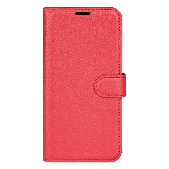 Bild 4,  Motorola Edge 30 Ultra 5G Fodral Litchi Läder Röd