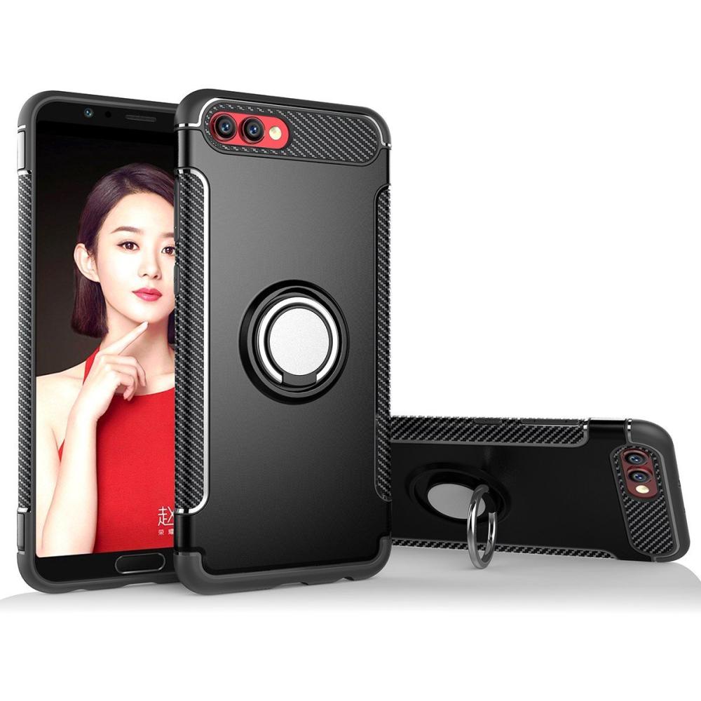  Huawei Honor 10 - Armour Ring Skal - Svart