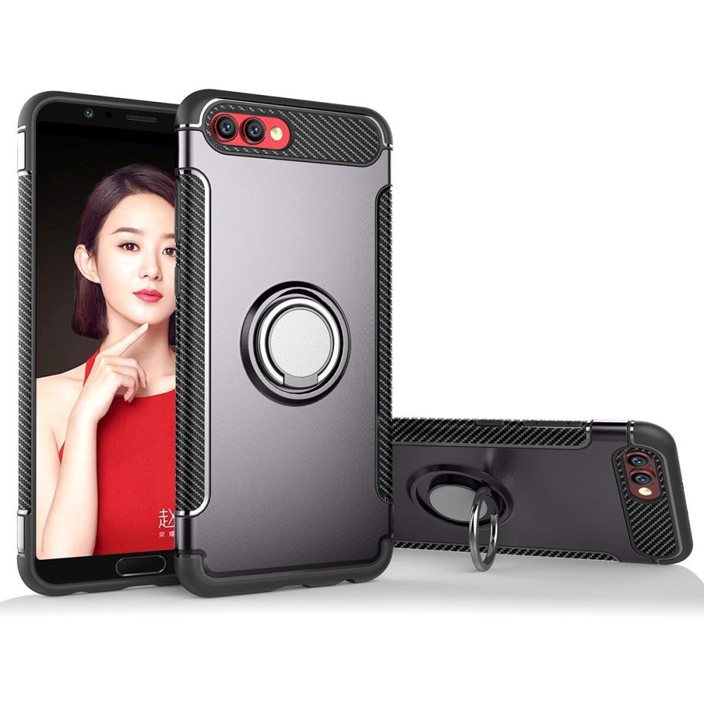  Huawei Honor 10 - Armour Ring Skal - Grå