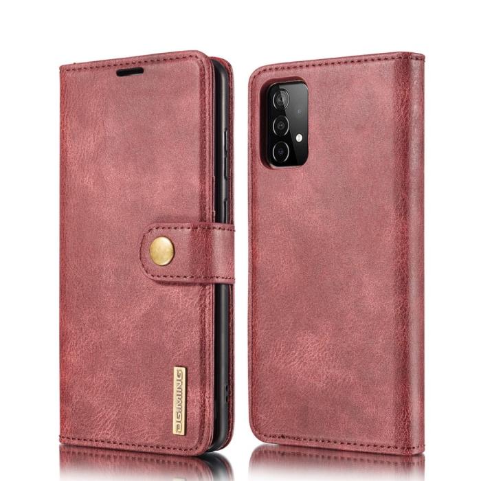 Bild 2, DG.MING Samsung Galaxy A52 / A52s - DG.MING 2in1 Magnet Fodral - Vinröd