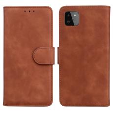  Samsung Galaxy A22 5G - Solid L&auml;der Fodral - Brun