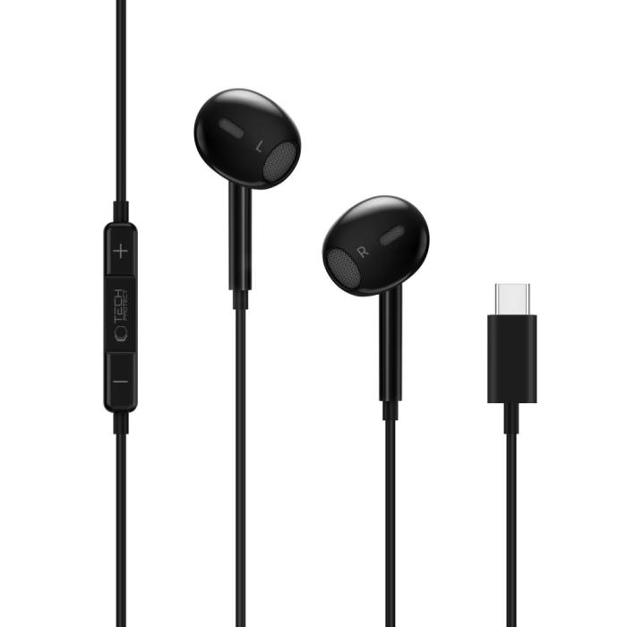 Bild 2, Tech-Protect Tech-Protect In-Ear Hörlurar USB-C UltraBoost Svart