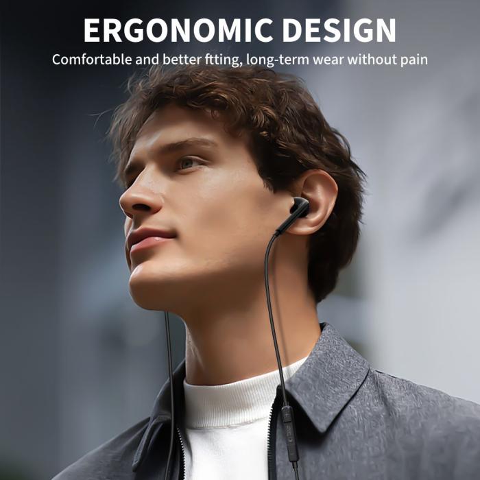 Bild 6, Tech-Protect Tech-Protect In-Ear Hörlurar USB-C UltraBoost Svart