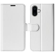  iPhone 16 Fodral L&auml;der Crazy Horse Vit