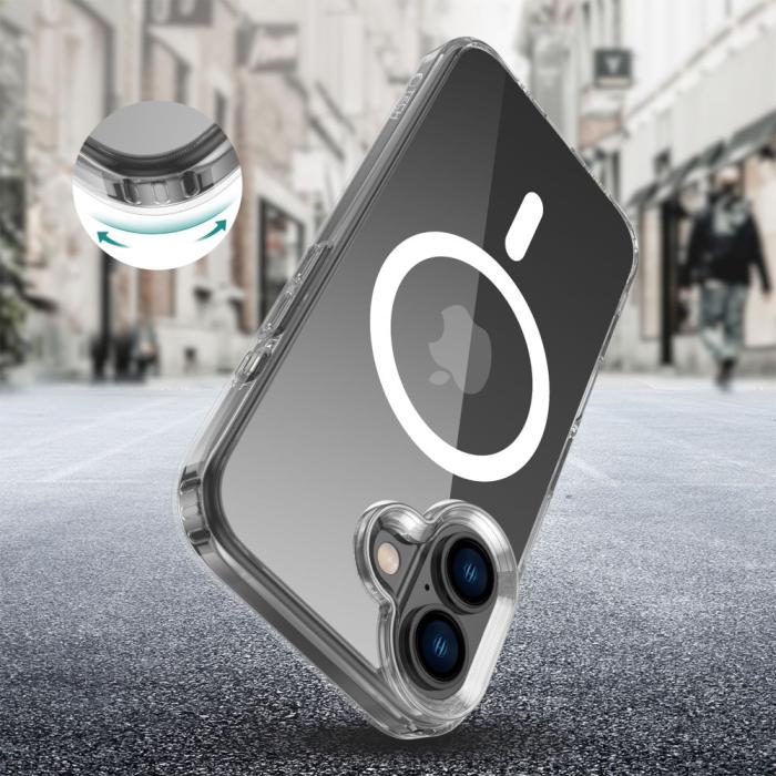 Bild 2, Tech-Protect Tech-Protect iPhone 16 Skal MagSafe FlexAir Hybrid Transparent