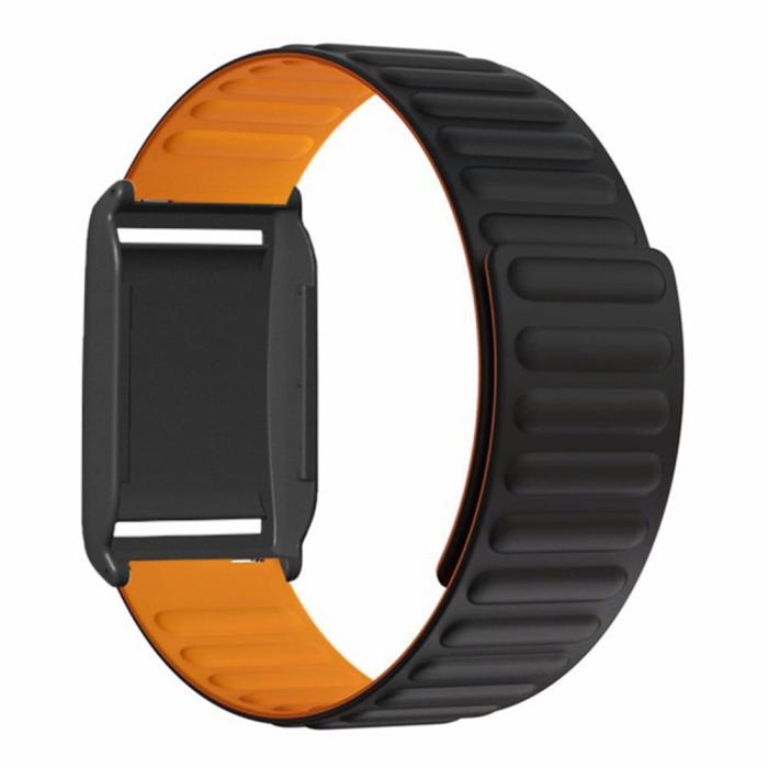 Bild 2,  Polar Loop Klockarmband Silikon Magnetisk Loop Svart / Orange