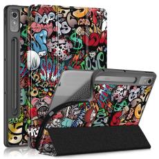  Lenovo Tab P12 Fodral Tri-Fold L&auml;der Graffiti