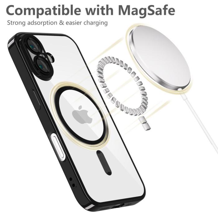 Bild 4, Tech-Protect Tech-Protect iPhone 17e / 16e Skal MagSafe MagFlex Shiny Black