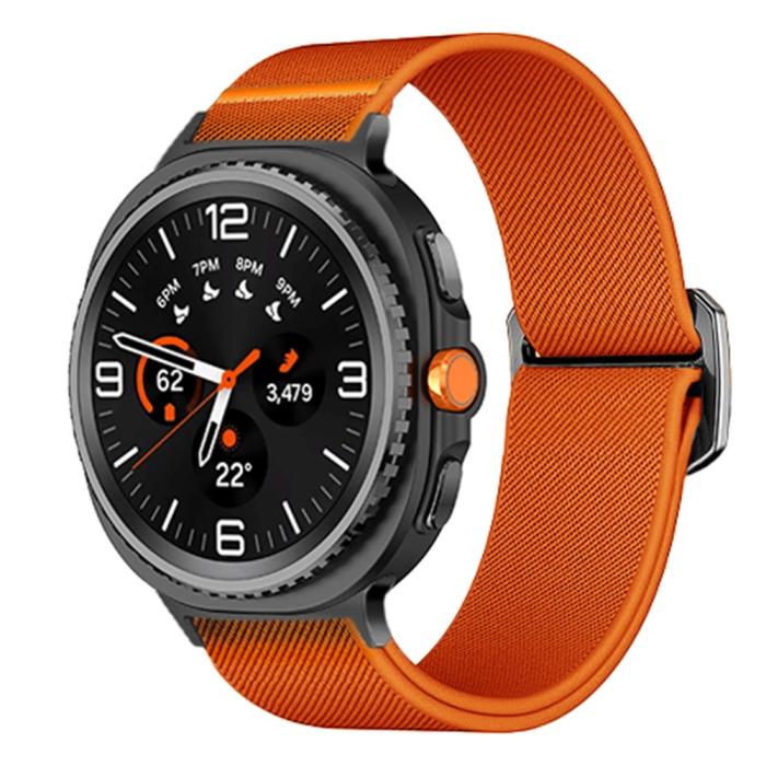 Bild 2,  Galaxy Watch 8 46/44/40 mm Armband Justerbart Nylon Orange