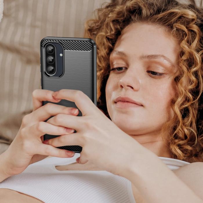 Bild 6,  Samsung Galaxy A56 5G / A36 5G Skal Borstad Stål Svart