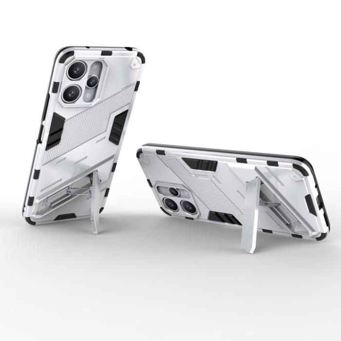 Bild 3,  Xiaomi Redmi 12 5G/4G Skal Kickstand Hybrid Armor Vit
