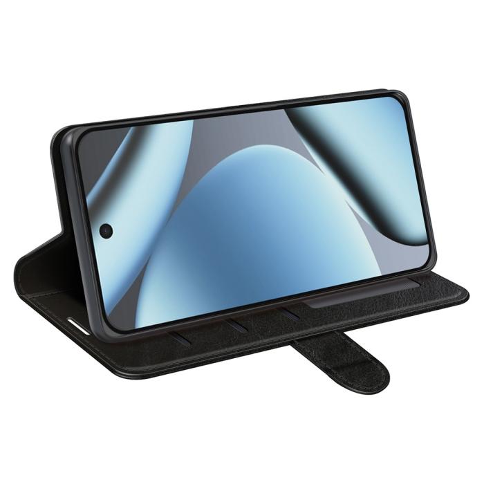 Bild 3,  Google Pixel 11/10 Fodral Crazy Horse Läder Svart