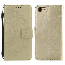  iPhone 17e / 16e Fodral Mandala L&auml;der Guld