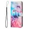  Motorola Moto G06 / G06 Power Fodral läder Marmor Rosa/Lila