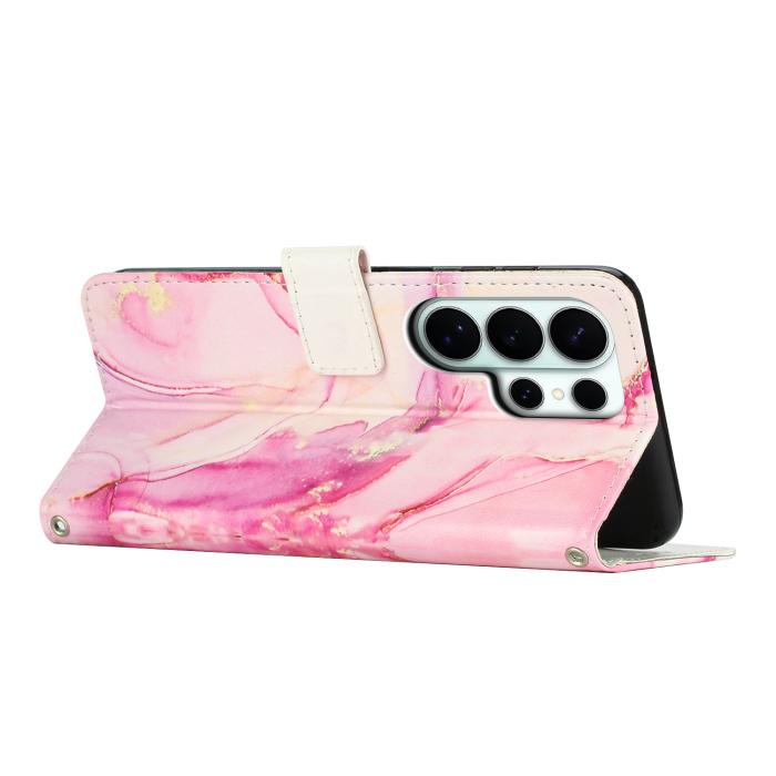 Bild 2,  Samsung Galaxy S26 Ultra Fodral Läder Marmor Roséguld