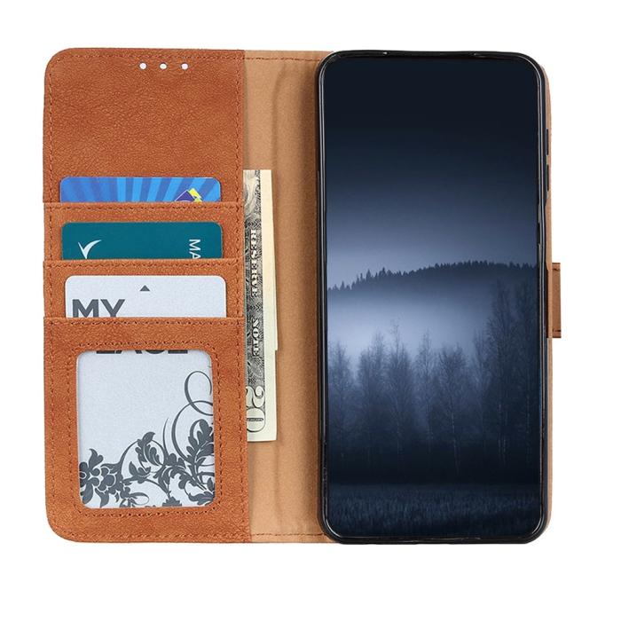 Bild 5, KHAZNEH KHAZNEH Motorola Moto G200 Fodral Vintage Split Läder Brun