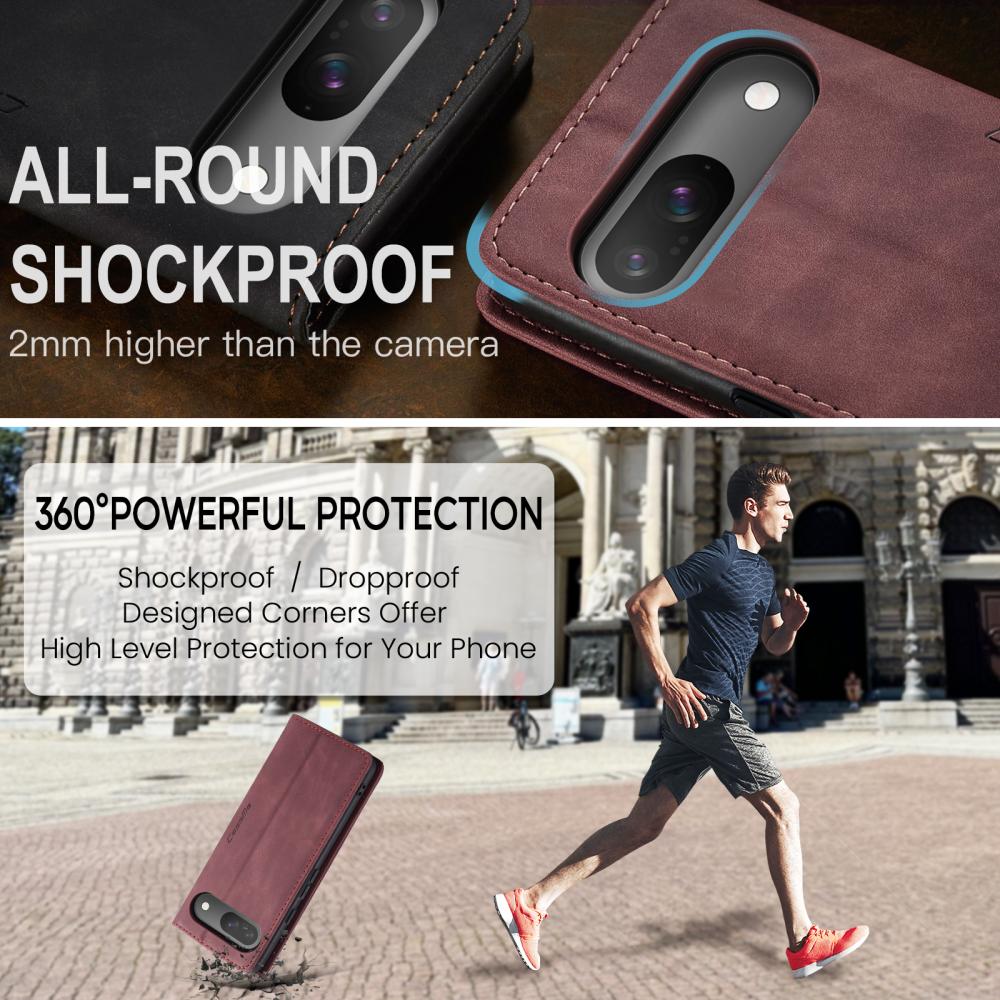 CASEME CASEME Google Pixel 10/10 Pro / 9/9 Pro Fodral Flip Retro Läder