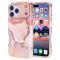  iPhone 17 Pro Max Skal Hybrid Med Marmor Tryck Rosa