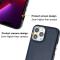  iPhone 15 Pro Max Skal Läder Belagt Blå