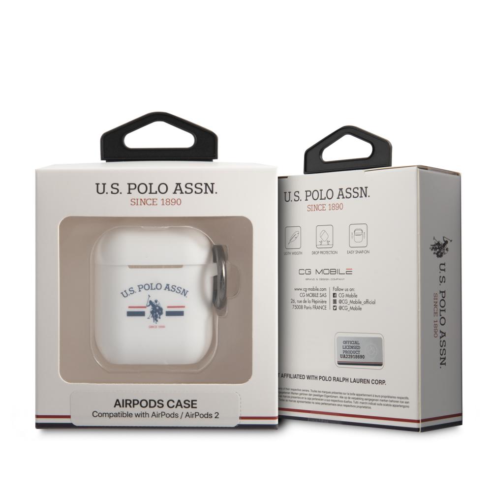 U.S Polo U.S. Polo Horses Flag AirPods Fodral Vit