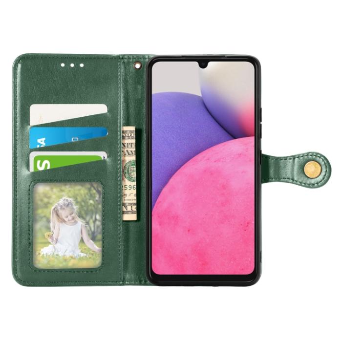 Bild 3,  Samsung Galaxy A33 5G Fodral Solid Läder Grön