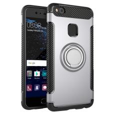  Huawei P10 Lite - Armour Ring Skal - Silver
