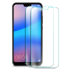  2-Pack - Huawei P20 Lite - Sk&auml;rmskydd i H&auml;rdat Glas