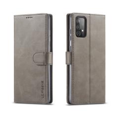 LC.IMEEKE Samsung Galaxy A52 / A52s - LC.IMEEKE L&auml;der Fodral - Gr&aring;