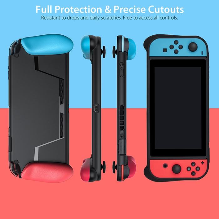 Bild 6,  Nintendo Switch Skal Med 2 Extra Kortplatser Svart