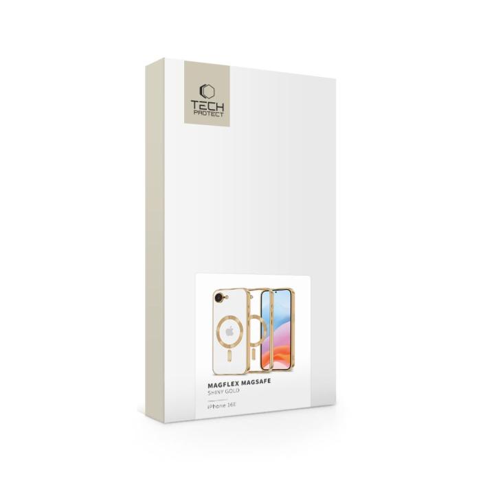 Bild 5, Tech-Protect Tech-Protect iPhone 17e / 16e Skal MagSafe MagFlex Shiny Gold