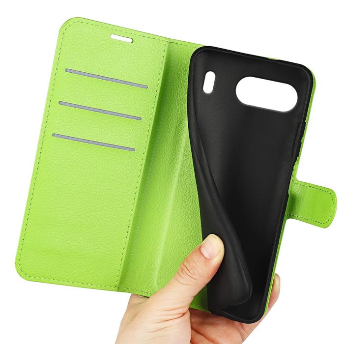 Bild 4,  OnePlus Nord 4 Fodral Litchi Läder Grön