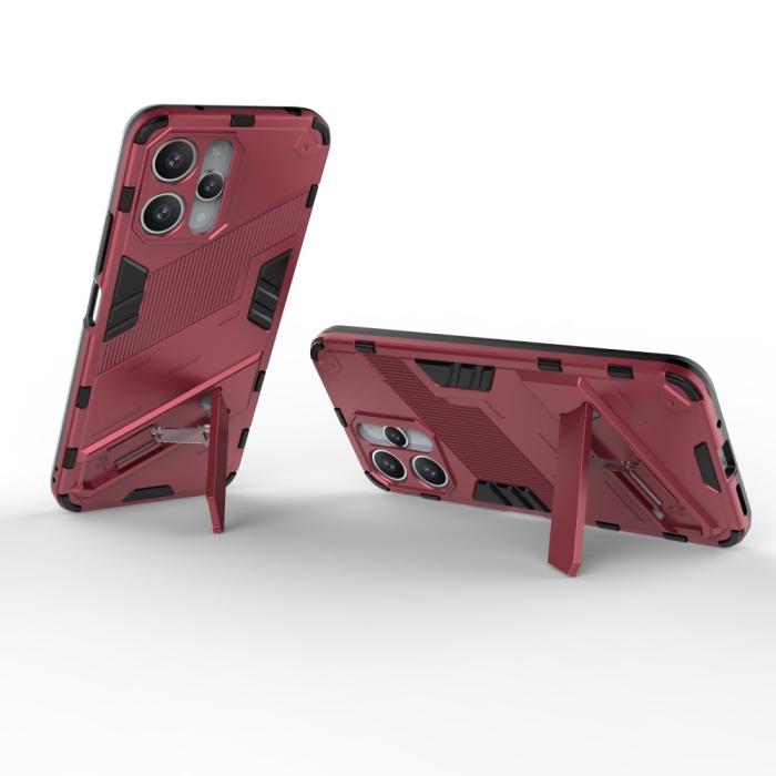 Bild 3,  Xiaomi Redmi 12 5G/4G Skal Kickstand Hybrid Armor Rosa