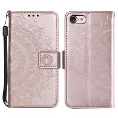  iPhone 17e / 16e Fodral Mandala L&auml;der Ros&eacute;guld