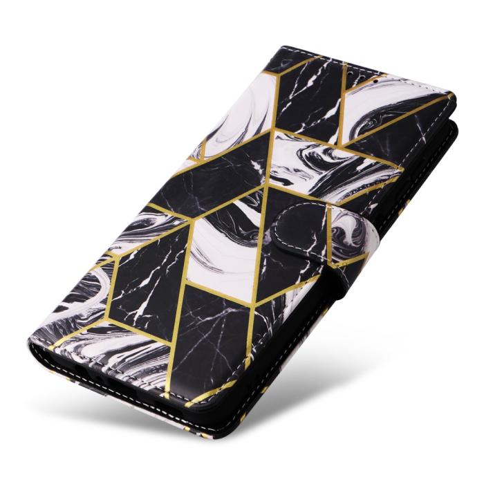 Bild 6,  Samsung Galaxy S24 Plus Fodral Läder Marmor Svart
