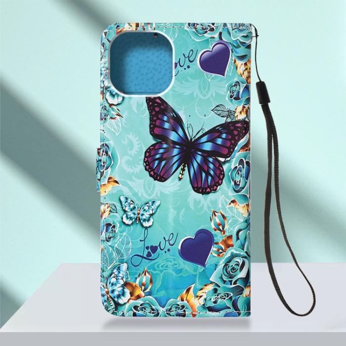 Bild 3,  iPhone 14 Fodral Med Tryck Love Butterfly