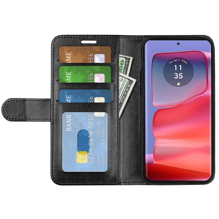 Bild 2,  Motorola Edge 50 Pro 5G Crazy Horse Fodral Svart