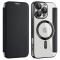  iPhone 16 Pro Max Fodral MagSafe Flip Läder RFID Svart