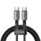 MCDODO Mcdodo 1m 60W PD USB-C - USB-C Snabbladdningskabel Svart