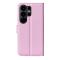  Samsung Galaxy S26 Ultra Fodral Litchi Läder Ljus Rosa