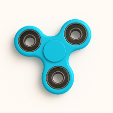  Fidget Spinner Ultra Spin Trio - Ljus Bl&aring;